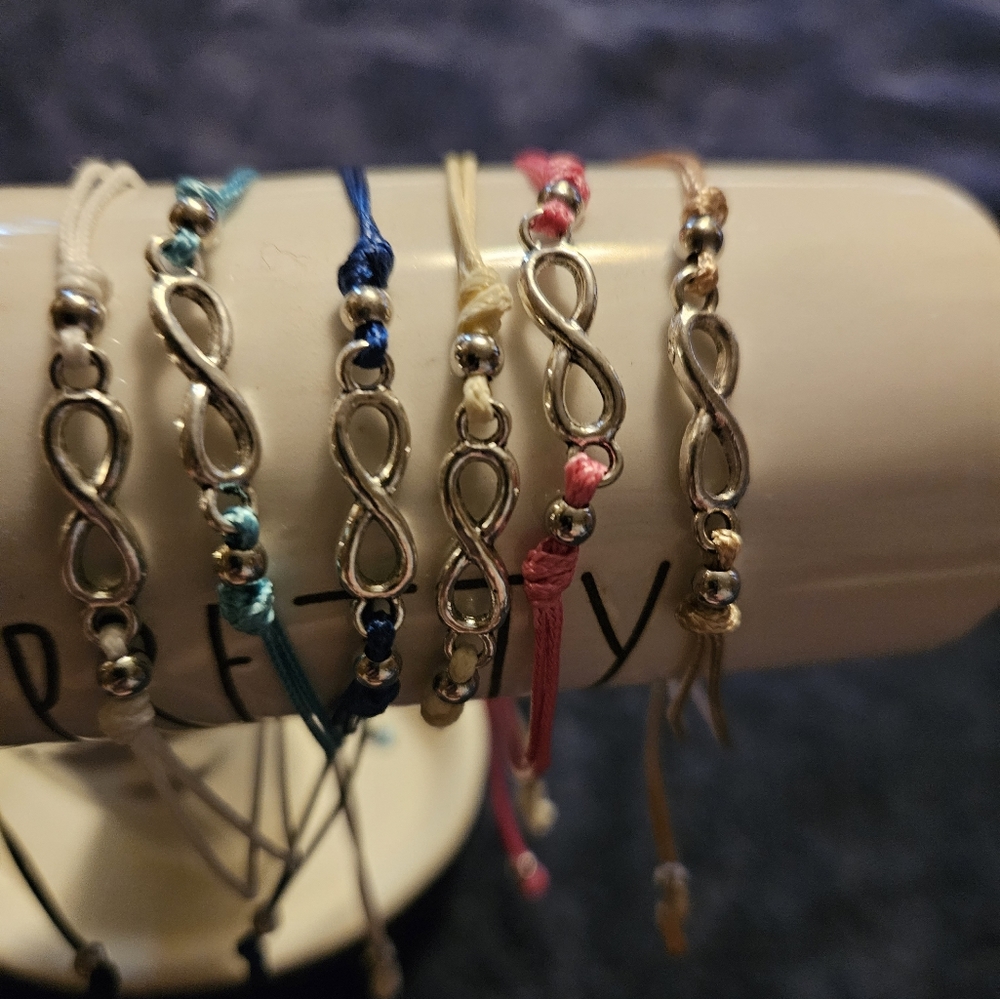 Infinity adjustable bracelets - Picture 3 of 3